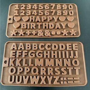 Alphabet and Number Silicone Chocolate Molds